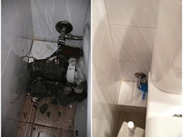 Fuga en cuarto de baño